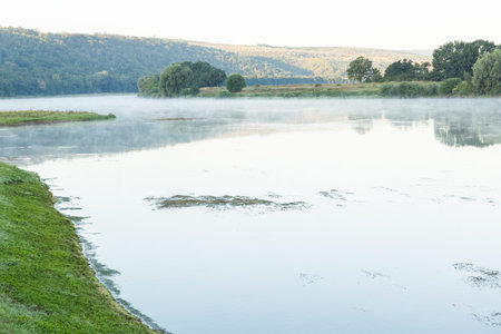 Beautiful summer landscape with green nature in the Republic of Moldova, Rural tourism in Eastern...