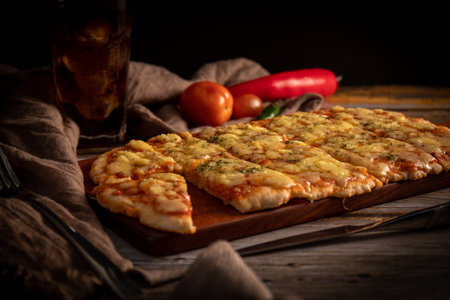 pizza, pepperoni, Hawaiian, four cheese, meat lovers, margaritaの写真素材