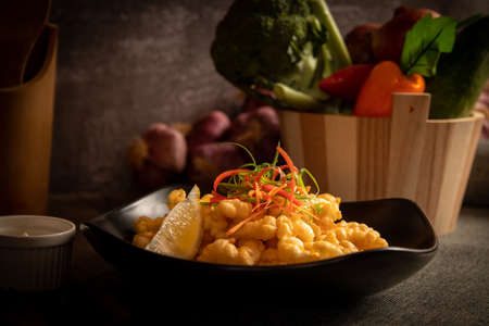 deep-fried breaded baby squidの写真素材