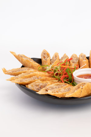 spring roll with meat and vegetables