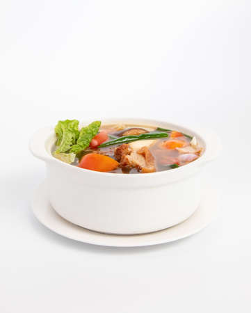 tangy sour pork soupの写真素材