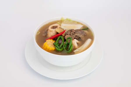 beef soup with vegetableの写真素材