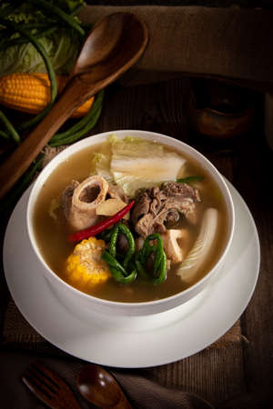 beef soup with vegetablesの写真素材