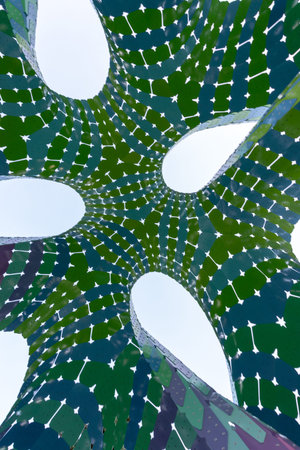 abstract background from a kaleidoscope pattern on a glass surface