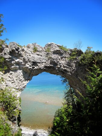 Arch Over Lake Huronの写真素材