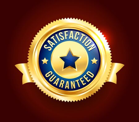 Golden Satisfaction Guaranteed Badgeのイラスト素材