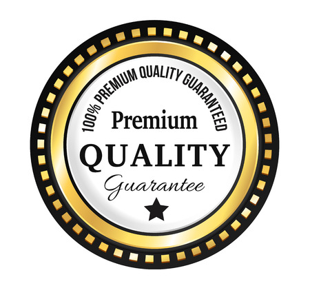 Golden Premium Quality Badgeのイラスト素材