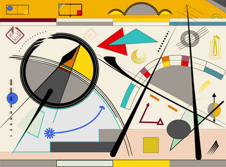 Abstract beige background, expressionism art styleのイラスト素材