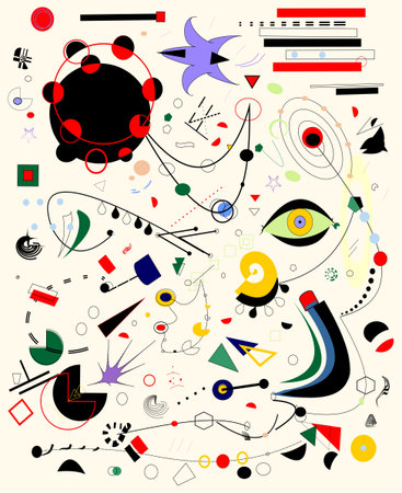 Abstract white background, surrealism art style