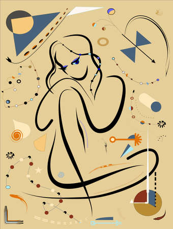 Abstract light brown background, surrealism art styleのイラスト素材