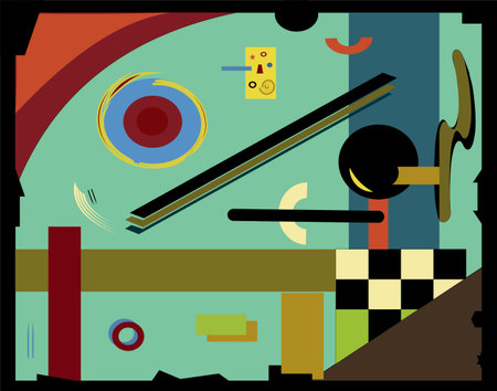 Abstract geometric background in retro style. Vector illustration for your design.のイラスト素材