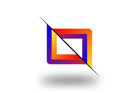 slice box icon designのイラスト素材