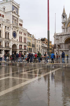 palazzo san marco, Venice, ITALY - october 08, 2021: Flood in Veniceのeditorial素材