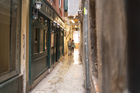 Venice, ITALY - october 08, 2021: Flood in Veniceのeditorial素材