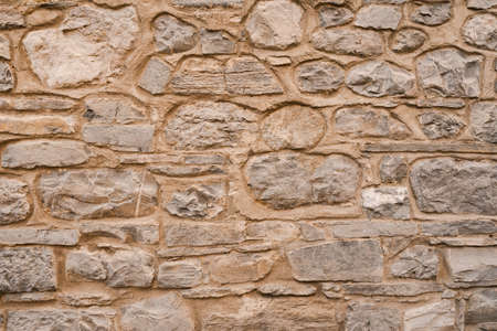 Stone wall structure of an old houseの写真素材