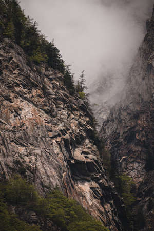 Swiss mountains - monumental rock formations in the Alpsの写真素材