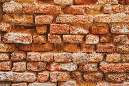 Brick wall structure of an old houseの写真素材