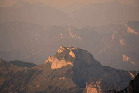 Swiss mountains - monumental rock formations in the Alpsの写真素材