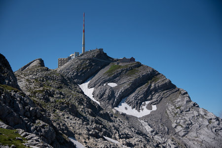 Swiss mountains - monumental rock formations in the Alpsの写真素材