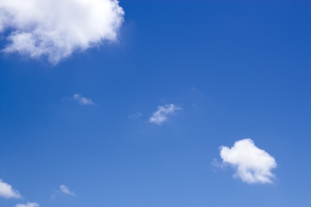 White clouds in the blue skyの写真素材