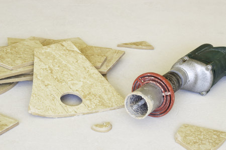 Failure hole cuts with drill