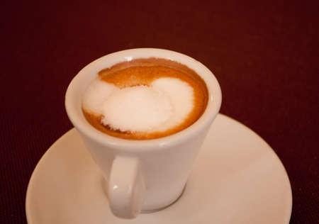 cup of coffee in a street cafeの写真素材