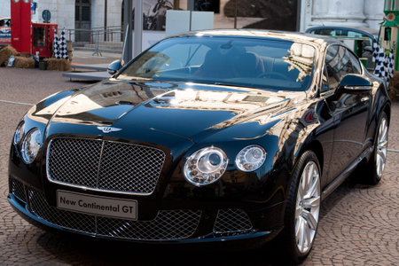BRESCIA,ITALY - MAY,17  a BENTLEY New Continental GT on the exhibition of new sports cars at the...
