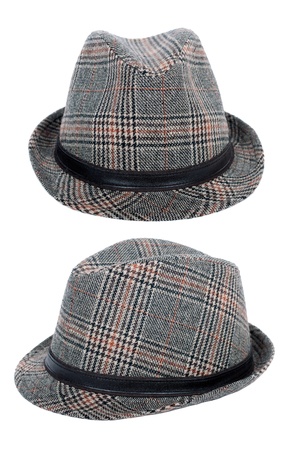 classic hat for man isolated on whiteの写真素材