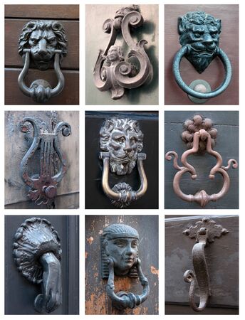collage of old knockersの写真素材