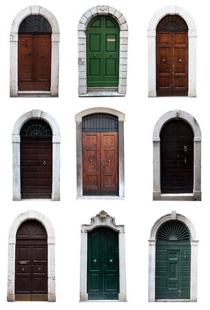 old wooden doorsの写真素材
