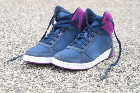 new stylish female shoes outdoorsの写真素材
