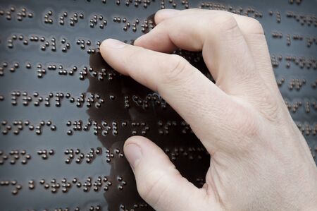 part of the text on Braille tactile fontsの写真素材