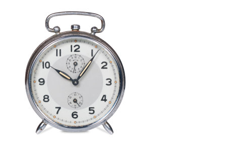 retro alarm clock isolated on white