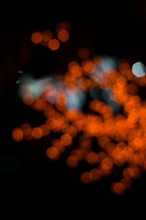 Abstract image of bokeh lights in the dark.の写真素材
