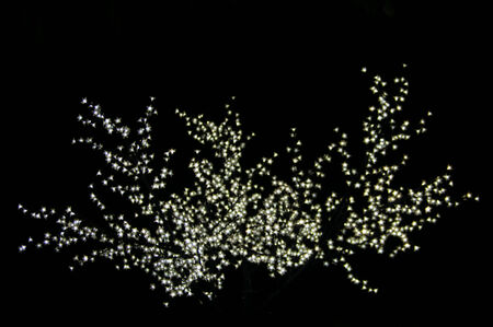Abstract image of bokeh lights in the dark.の写真素材