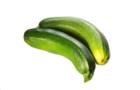Fresh vegetable marrow isolated on white background. Zucchini courgetteの写真素材