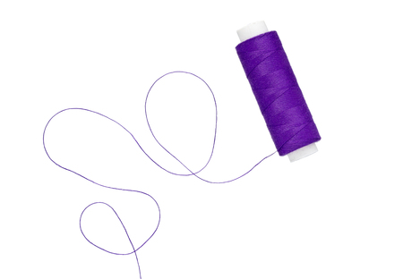  Sewing thread spool of colors isolated on white.の写真素材