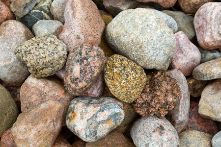 Granite stones, rocks set  us background. Big granite stones boulders of various forms. Stone for...