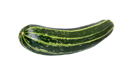 Zucchini. Green courgette isolated on a white background.の写真素材