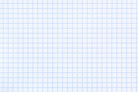 Blank white and blue notebook grid paper background. Blank squared notebook sheetの写真素材