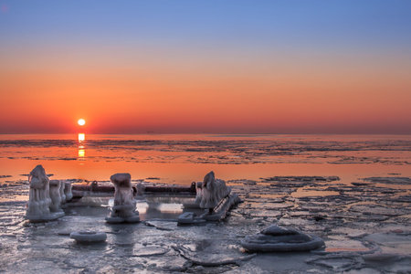 Winter Sunset at the Baltic Sea