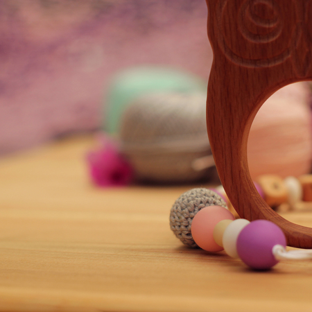 blured crochet and silicon baedsの写真素材
