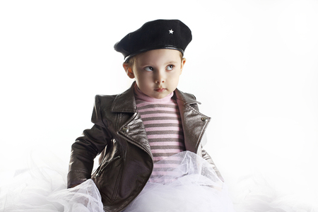 A portrait of little girlの写真素材