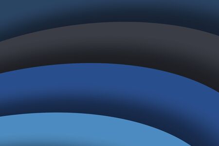 Deep blue abstract background template with wave lines for business styleの写真素材
