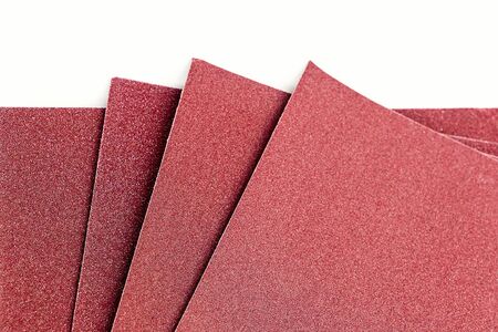 Close-up emery cloth isolated on white background.の写真素材