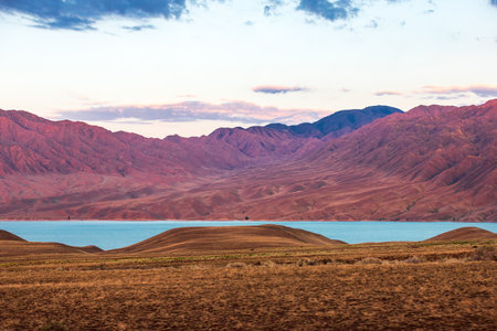 Bartogai reservoir near Almaty, Kazakhstan nature.の写真素材