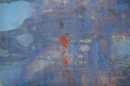Rusty steel metal grunge background with scratches and streaks.の写真素材