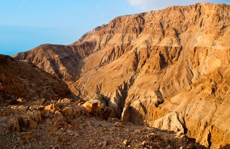 Dead sea hills - Wadi Dargaの写真素材