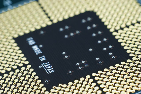 Motherboard to CPU contacts, macro 1:1