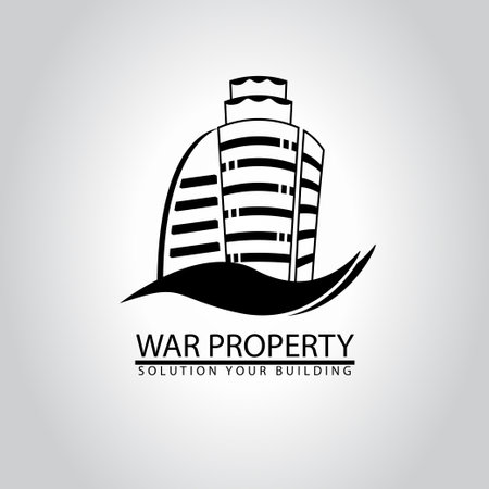 Real estate icon on white background, vector illustration.のイラスト素材